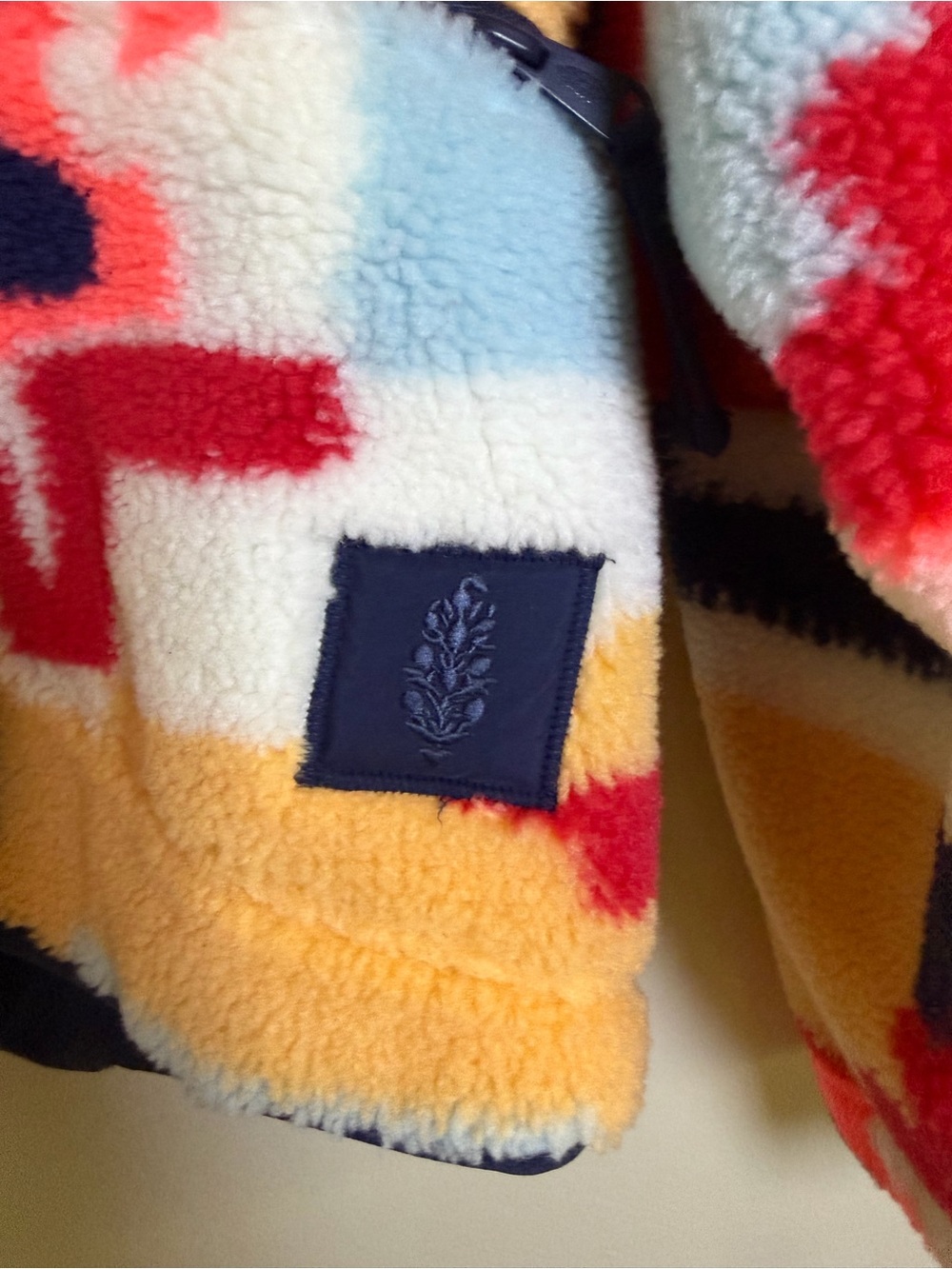 Free People Movement Multicolor Sherpa Fleece Jacket - Cozy Patterned Coat - Picture 5 of 5